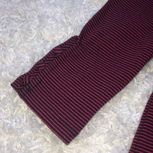 Maroon and black striped Free People mock-neck - Picture 2 of 3